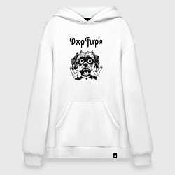 Толстовка-худи оверсайз Deep Purple - rock dog, цвет: белый