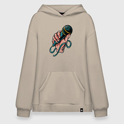 Худи оверсайз Микрофон в руке