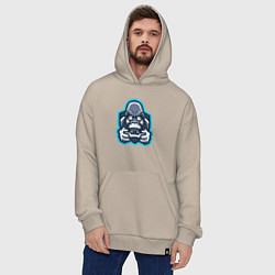 Толстовка-худи оверсайз Gamer monkey, цвет: миндальный — фото 2