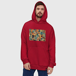 Толстовка-худи оверсайз Inspired by Paul Klee, цвет: красный — фото 2