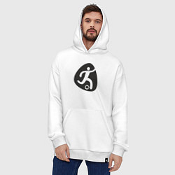 Толстовка-худи оверсайз Football play, цвет: белый — фото 2