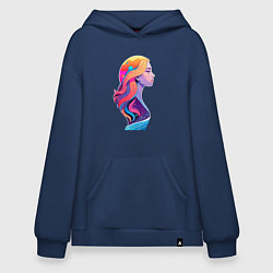 Худи оверсайз Космос девушка профиль