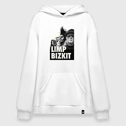 Толстовка-худи оверсайз Limp Bizkit all, цвет: белый