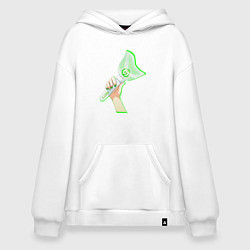 Толстовка-худи оверсайз Got7 лайтстик, цвет: белый