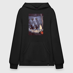 Худи оверсайз Коты на хэллоуин