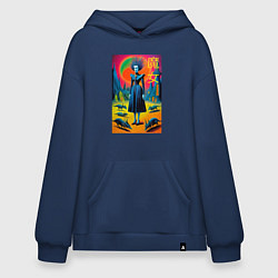 Худи оверсайз Портрет ведьмы со зверушками - готика