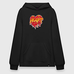 Толстовка-худи оверсайз Honey heart, цвет: черный