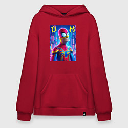 Худи оверсайз Homer Simpson and Spider man - collaboration