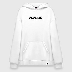 Толстовка-худи оверсайз Опять 25, цвет: белый