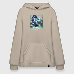 Толстовка-худи оверсайз Хохо, цвет: миндальный