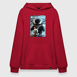 Худи оверсайз Мультяшный Веном присмотрел себе кролика - мем