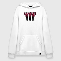 Толстовка-худи оверсайз Три солдата, цвет: белый