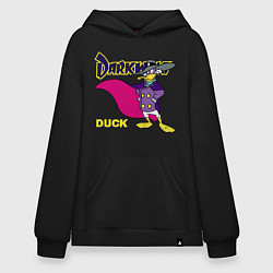 Толстовка-худи оверсайз Чёрный плащ - Кряк Лапчатый, цвет: черный