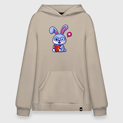 Худи оверсайз Читающий зайка