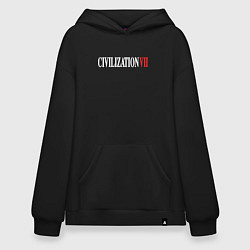 Толстовка-худи оверсайз Civilization VII, цвет: черный