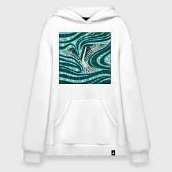 Толстовка-худи оверсайз Полет сокола, цвет: белый