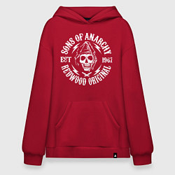 Толстовка-худи оверсайз Sons Of Anarchy - redwood original, цвет: красный