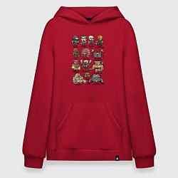 Толстовка-худи оверсайз Doom demons, цвет: красный