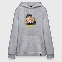 Толстовка-худи оверсайз Клинок рассекающий демонов Гёмей Химеджима, цвет: меланж