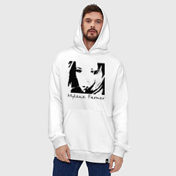 Толстовка-худи оверсайз Милен Фармер, цвет: белый — фото 2