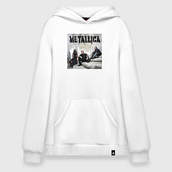 Толстовка-худи оверсайз Metallica - cool guys, цвет: белый