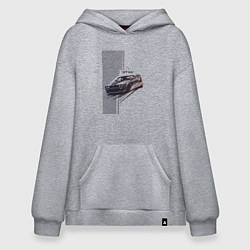 Толстовка-худи оверсайз Спорткар для уличной гонки, цвет: меланж