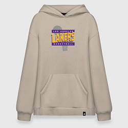 Толстовка-худи оверсайз Lakers basketball play, цвет: миндальный