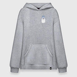 Толстовка-худи оверсайз Wolf Chan in pocket, цвет: меланж