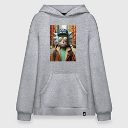 Худи оверсайз Рик Санчес в Нью-Йорке - нейроарт