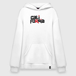Толстовка-худи оверсайз USA - California, цвет: белый
