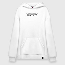 Худи оверсайз Inzoi белый логотип