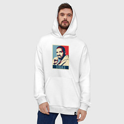 Толстовка-худи оверсайз Drake obey, цвет: белый — фото 2