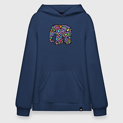 Худи оверсайз Цветной слоник