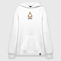 Толстовка-худи оверсайз Влом, цвет: белый