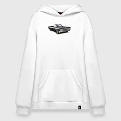 Толстовка-худи оверсайз Кабриолет, цвет: белый