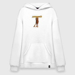 Толстовка-худи оверсайз Дмитрий ии мем, цвет: белый