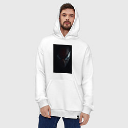 Толстовка-худи оверсайз Темная сторона, цвет: белый — фото 2