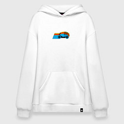 Толстовка-худи оверсайз Tron motorbike, цвет: белый