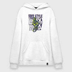 Толстовка-худи оверсайз BMX free style, цвет: белый