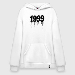 Толстовка-худи оверсайз Капающий 1999, цвет: белый