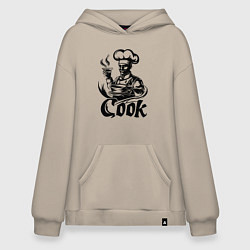 Худи оверсайз Повар готовит блюдо