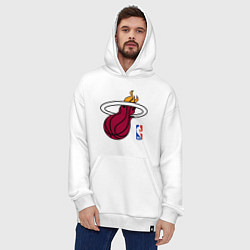 Толстовка-худи оверсайз Майами Хит - команда НБА, цвет: белый — фото 2