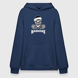 Толстовка-худи оверсайз Hardcore skeletor, цвет: тёмно-синий