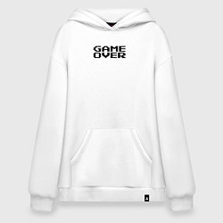 Толстовка-худи оверсайз Конец игры, цвет: белый