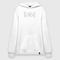 Толстовка-худи оверсайз Если ангел твой за твоим плечом то гром и молния т, цвет: белый