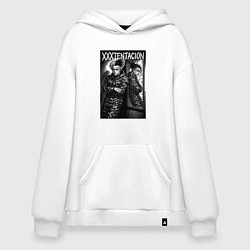 Толстовка-худи оверсайз XXXTentacion у зеркала, цвет: белый