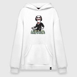 Толстовка-худи оверсайз Я хочу сыграть в игру, цвет: белый