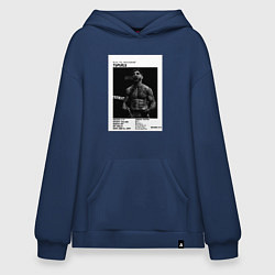 Толстовка-худи оверсайз Илия Топурия постер, цвет: тёмно-синий
