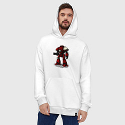 Толстовка-худи оверсайз Боевой титан империи, цвет: белый — фото 2