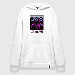 Толстовка-худи оверсайз Squid game shadows, цвет: белый